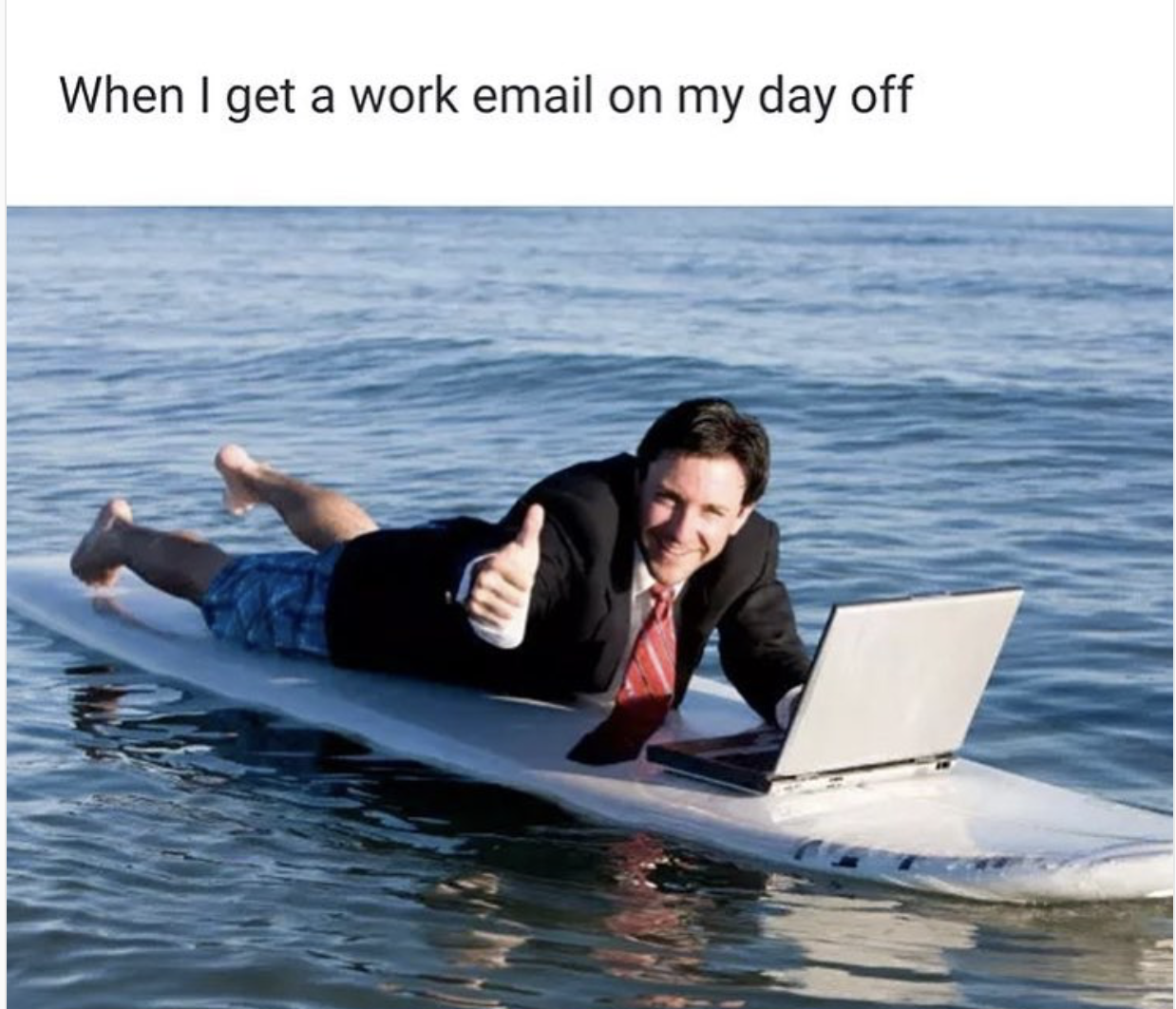 unexplainable stock - When I get a work email on my day off