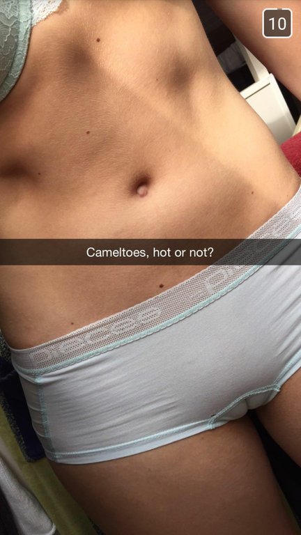 Sexy camel toe in white underwear