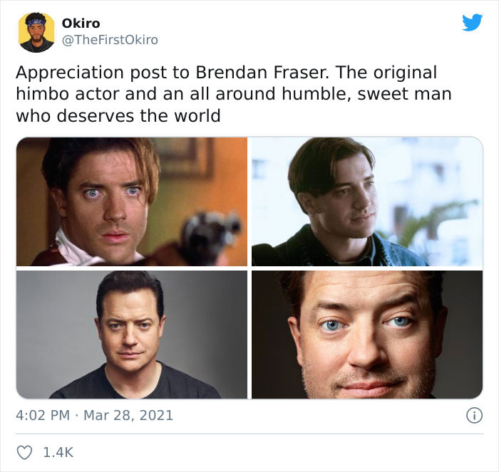 brendan fraser appreciation post - Okiro Appreciation post to Brendan Fraser. The original himbo actor and an all around humble, sweet man who deserves the world