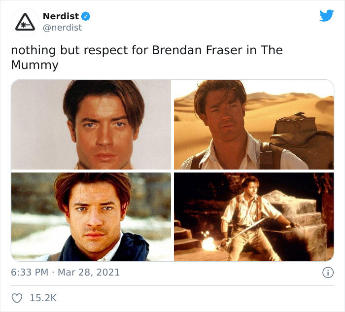 media - Nerdist A nothing but respect for Brendan Fraser in The Mummy