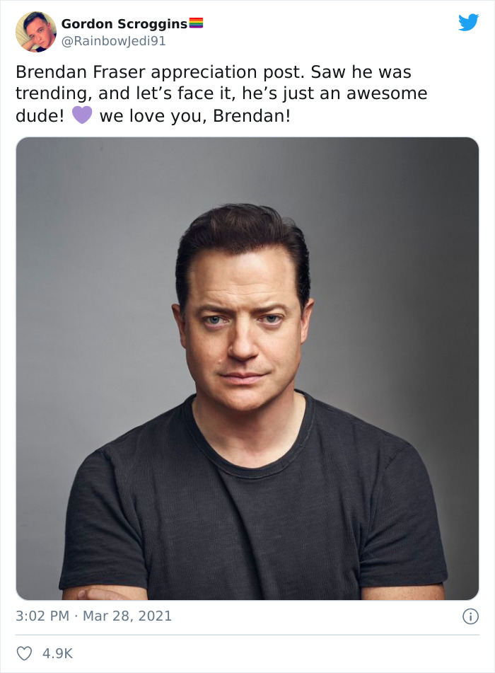 whale brendan fraser - Gordon Scroggins Brendan Fraser appreciation post. Saw he was trending, and let's face it, he's just an awesome dude! we love you, Brendan!