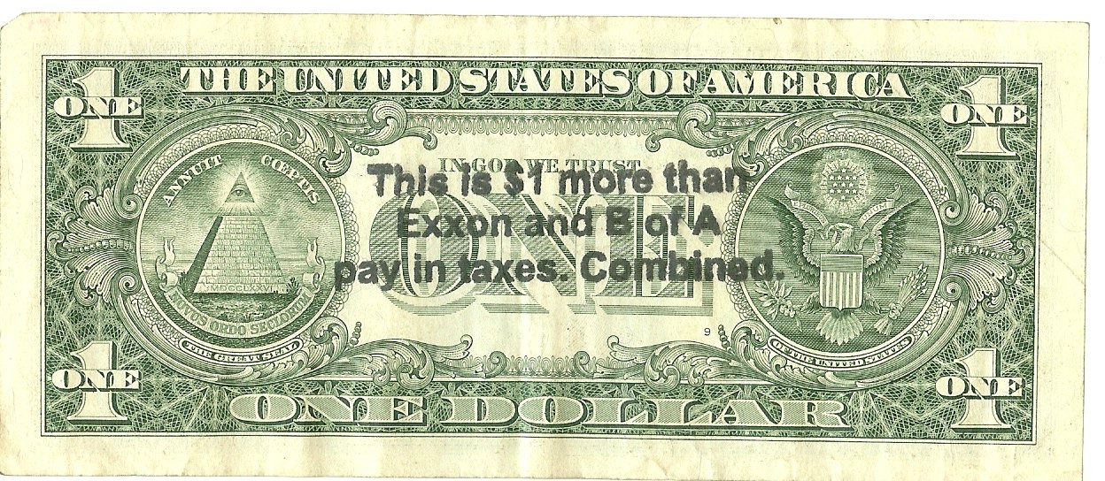 What people are writing on U.S. dollar bills.
