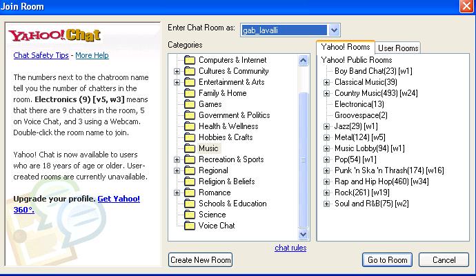 microsoft windows directory - Join Room Yahoo! Chat Chat Safety Tips More Help The numbers next to the chatroom name tell you the number of chatters in the room. Electronics 9 v5, w3 means that there are 9 chatters in the room, 5 on Voice Chat, and 3 usin