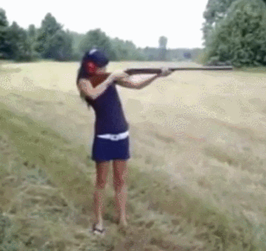 girl shooting gun gif