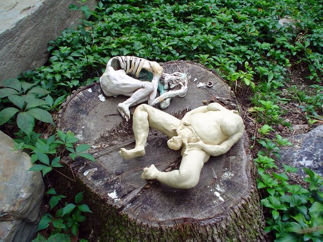 Weird, random sculpture I found in a quiet spot in the park.