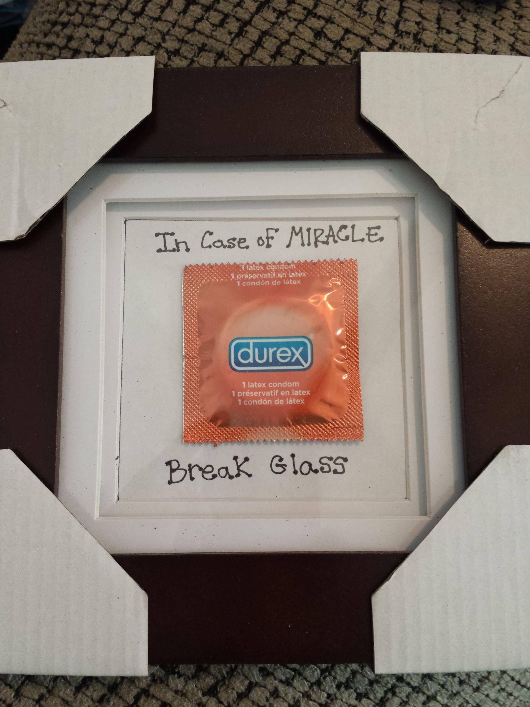 random case of miracle break glass condom - In Case of Miragle durex Break Gloss
