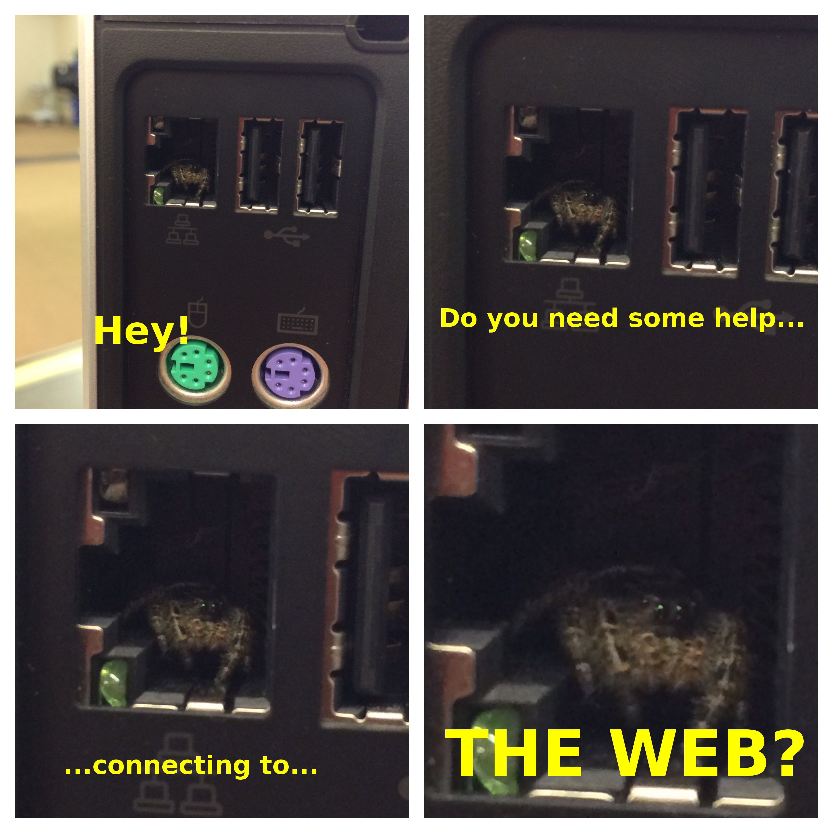 random pic webp meme - Hey! Do you need some help... ...connecting to... The Web?