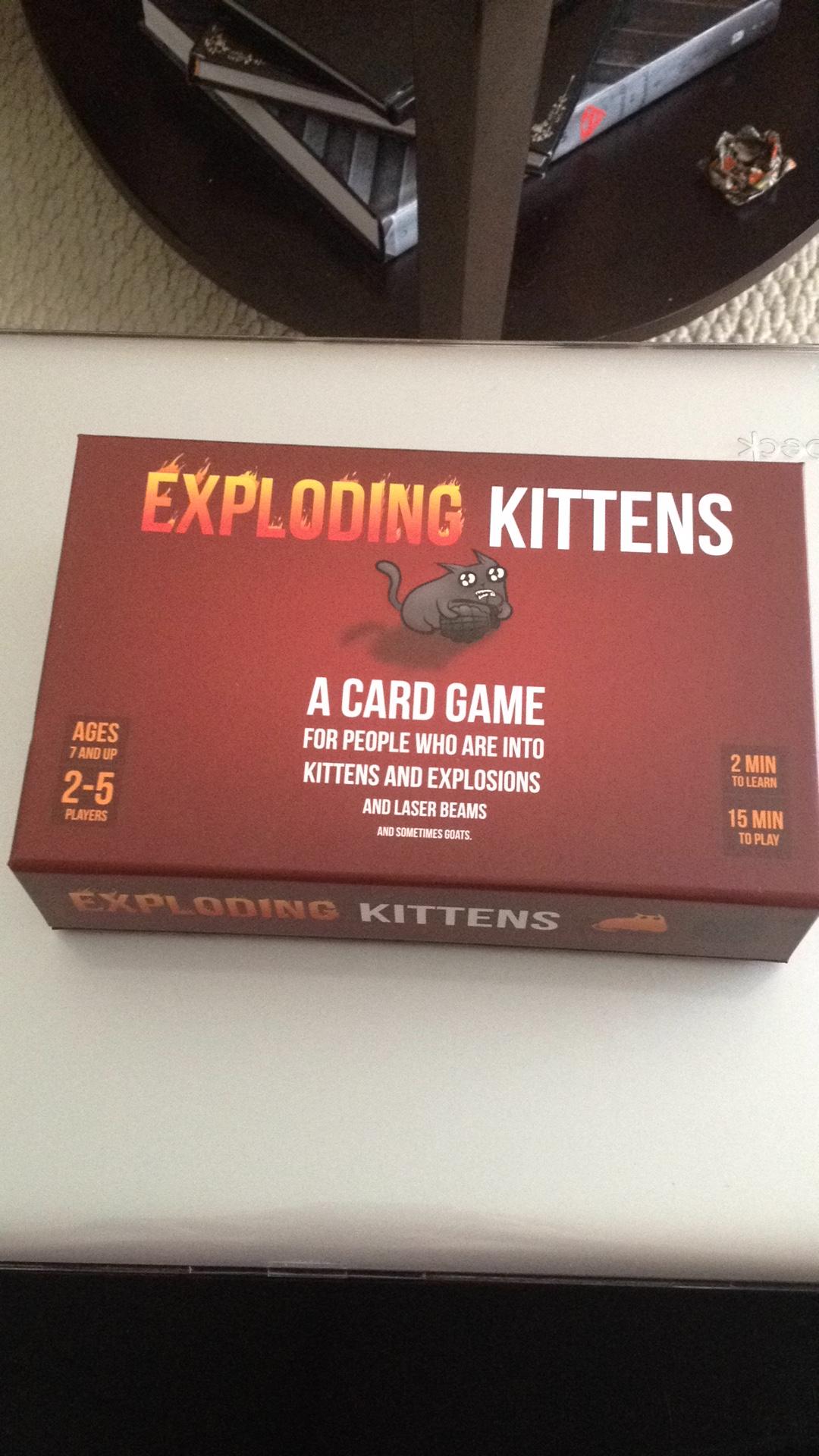 Exploding Kittens - ssa Exploding Kittens A Card Game Ages 7 And Up For People Who Are Into Kittens And Explosions And Laser Beams 25 2 Min To Learn Players 15 Min And Sometimes Goats. To Play Exploding Kittens
