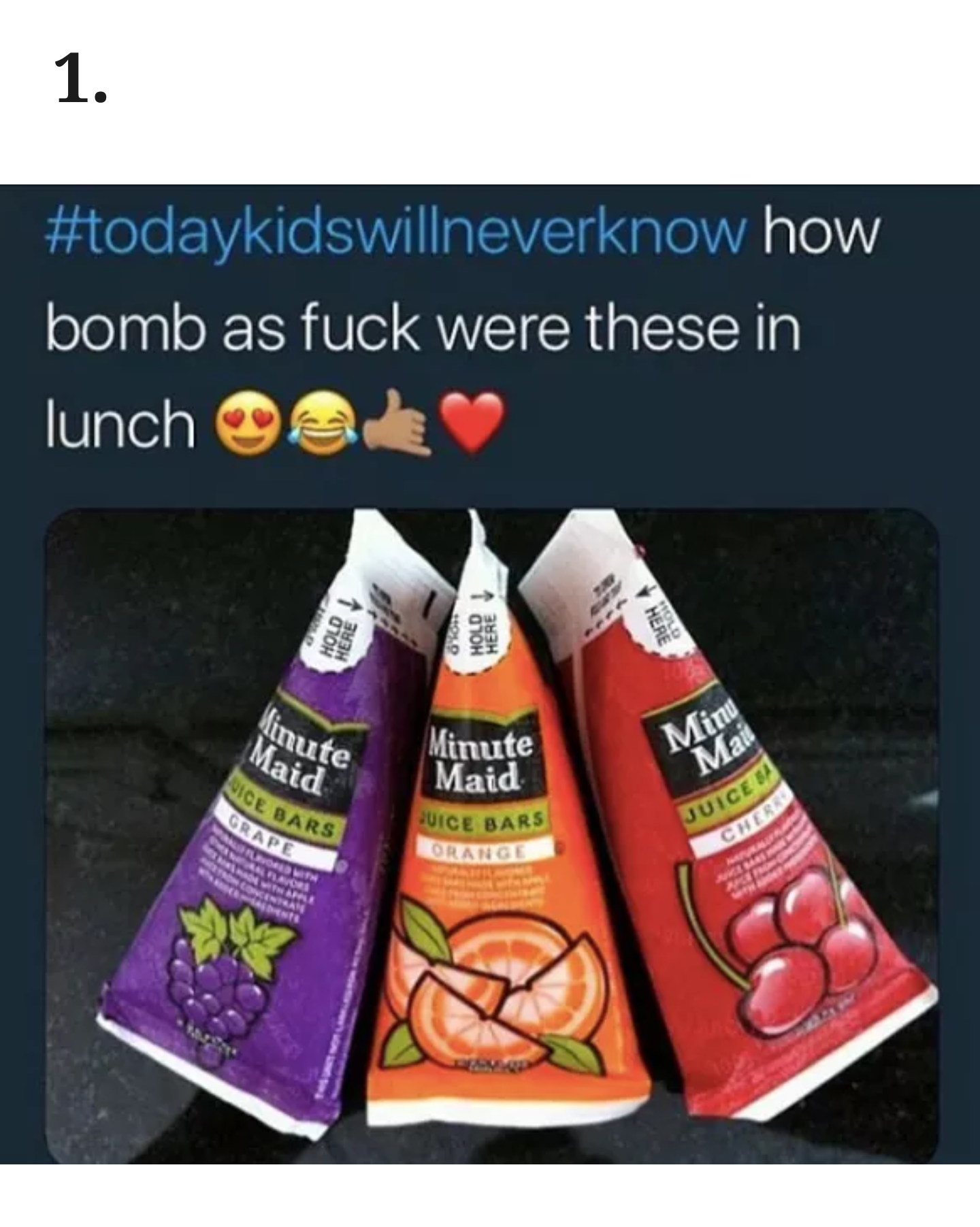 minute maid juice bars 90s - 1. how bomb as fuck were these in lunch a 1912 Maid nute Min Minute Maid Uice Bars Juice