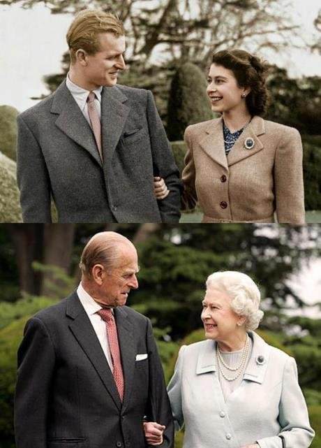 prince philip and the queen then and now