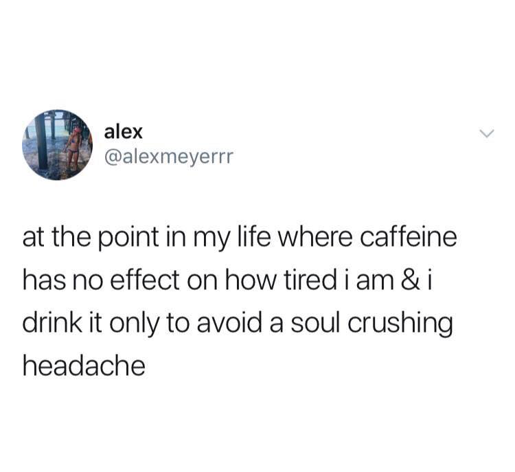 yeah sex is cool meme generator - alex at the point in my life where caffeine has no effect on how tired i am &i drink it only to avoid a soul crushing headache