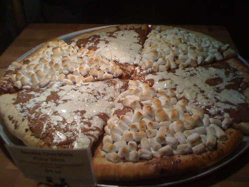 Chocolate Marshmallow Pizza