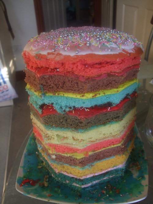 Rainbow Icing Cake
