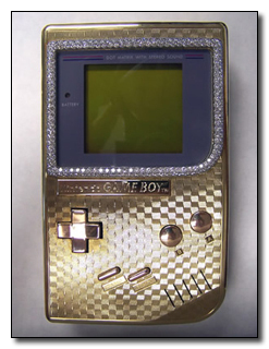 18K Solid Gold w Diamond encrusted Gameboy 29,500