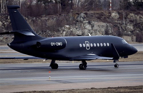 Matte Black Dassault Falcon