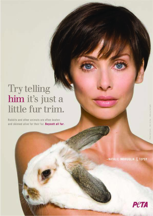 I Would Rather Go Naked Than Wear Fur - PETA Campaigns 2