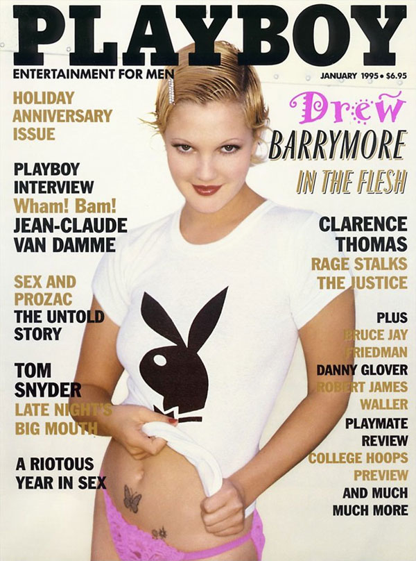 Drew Barrymore, 19 years old, January 1995.