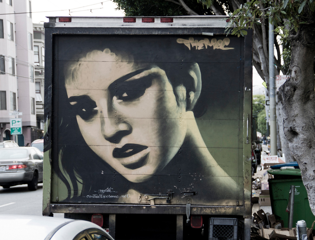 The Mac. Truck artwork by EL MAC 16th  Mission Streets.