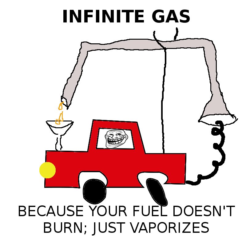 troll science infinite gas - Infinite Gas Because Your Fuel Doesn'T Burn; Just Vaporizes