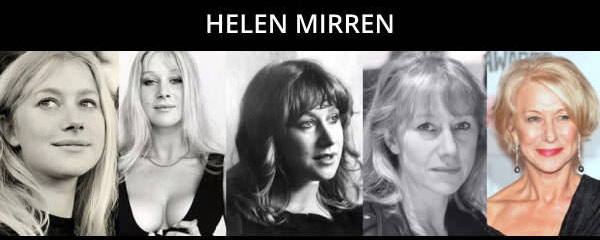 timeline of aging face - Helen Mirren