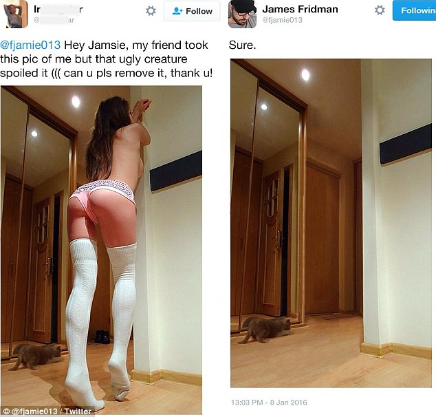james photoshop - Irr James Fridman in Sure. Hey Jamsie, my friend took this pic of me but that ugly creature spoiled it can u pls remove it, thank u! Twitter