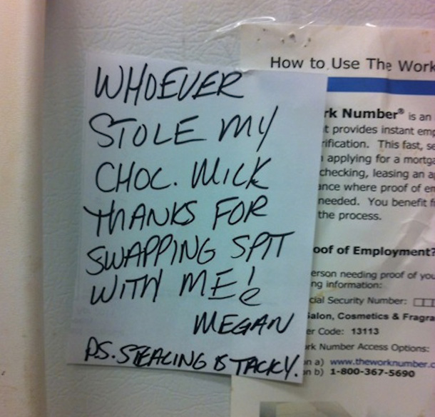 Passive Aggressive Office Notes Left By Co-Workers