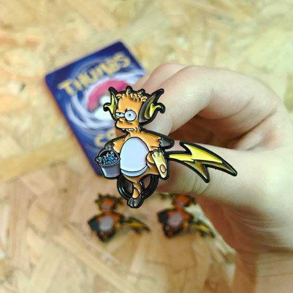 There's An Etsy Store Selling These Awesome Simpsons/Pokemon Mashup Pins