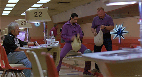 Jesus cleaning his bowling ball GIF