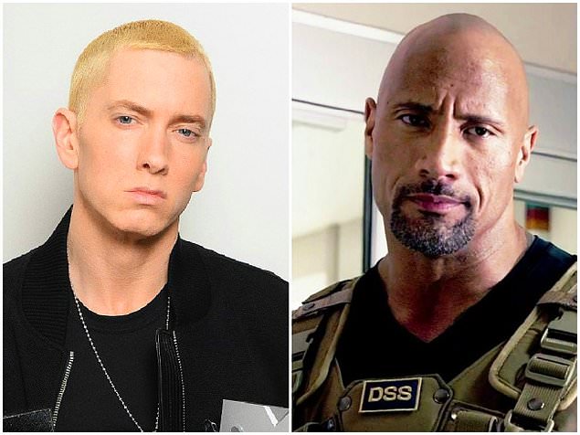 Eminem and Dwayne Johnson — 45 years old