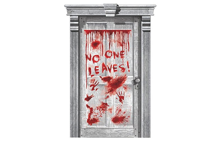 Let your trick-or-treaters know this may be the last door they ever walk through with this extra spooky Dripping Blood Door Cover - $7.99 Get it <a href="https://amzn.to/2NllLai" target="_blank" rel="nofollow"><font color="red"><b>HERE</font></b></a>.