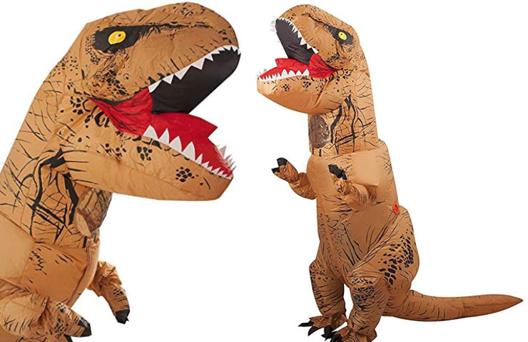 Become the big bad T-Rex and scare kids an animals alike with this Inflatable T-Rex Costume - $44.99 Get it <a href="https://amzn.to/2O25Gvt" target="_blank" rel="nofollow"><font color="red"><b>HERE</font></b></a>.