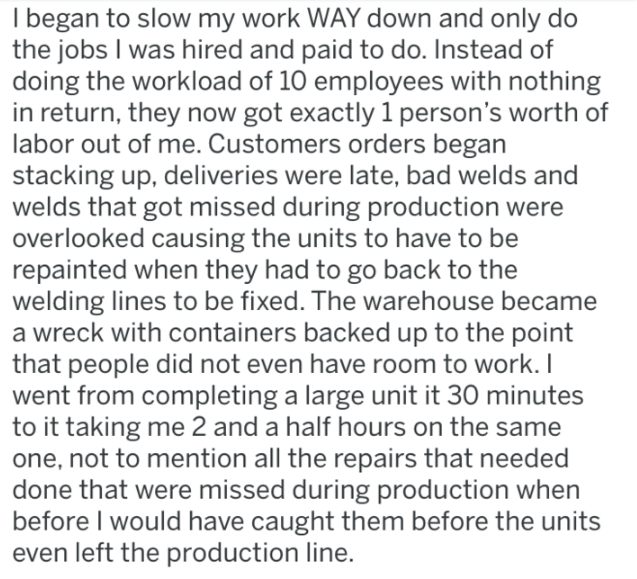 mattie larson aly raisman - I began to slow my work Way down and only do the jobs I was hired and paid to do. Instead of doing the workload of 10 employees with nothing in return, they now got exactly 1 person's worth of labor out of me. Customers orders 