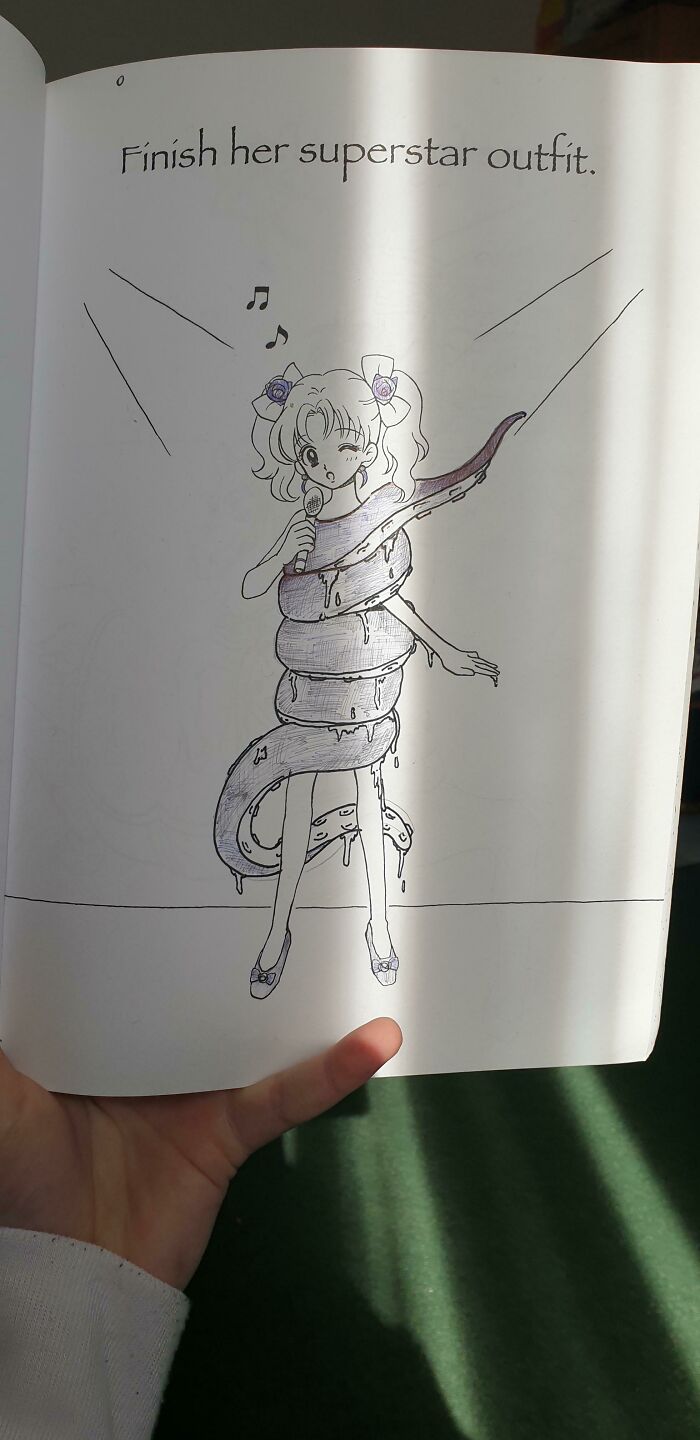 adults making childrens coloring books hilariously twisted - hand - Finish her superstar outfit. 13