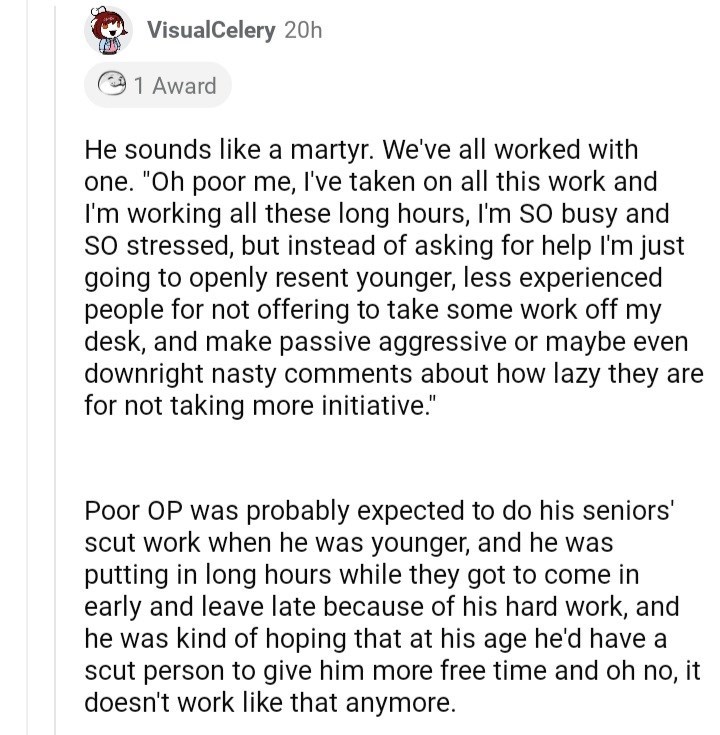 ask reddit am i the asshole thread - two faced quotes - VisualCelery 20h @ 1 Award He sounds a martyr. We've all worked with one. "Oh poor me, I've taken on all this work and I'm working all these long hours, I'm so busy and So stressed, but instead of as