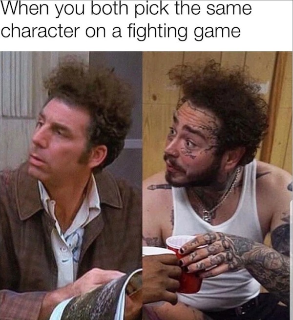 dank memes and pics -  hairstyle - When you both pick the same character on a fighting game