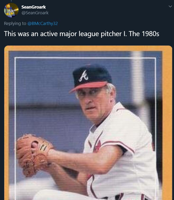 pics that prove people don't age like they used to - baseball player - SeanGroark This was an active major league pitcher I. The 1980s A