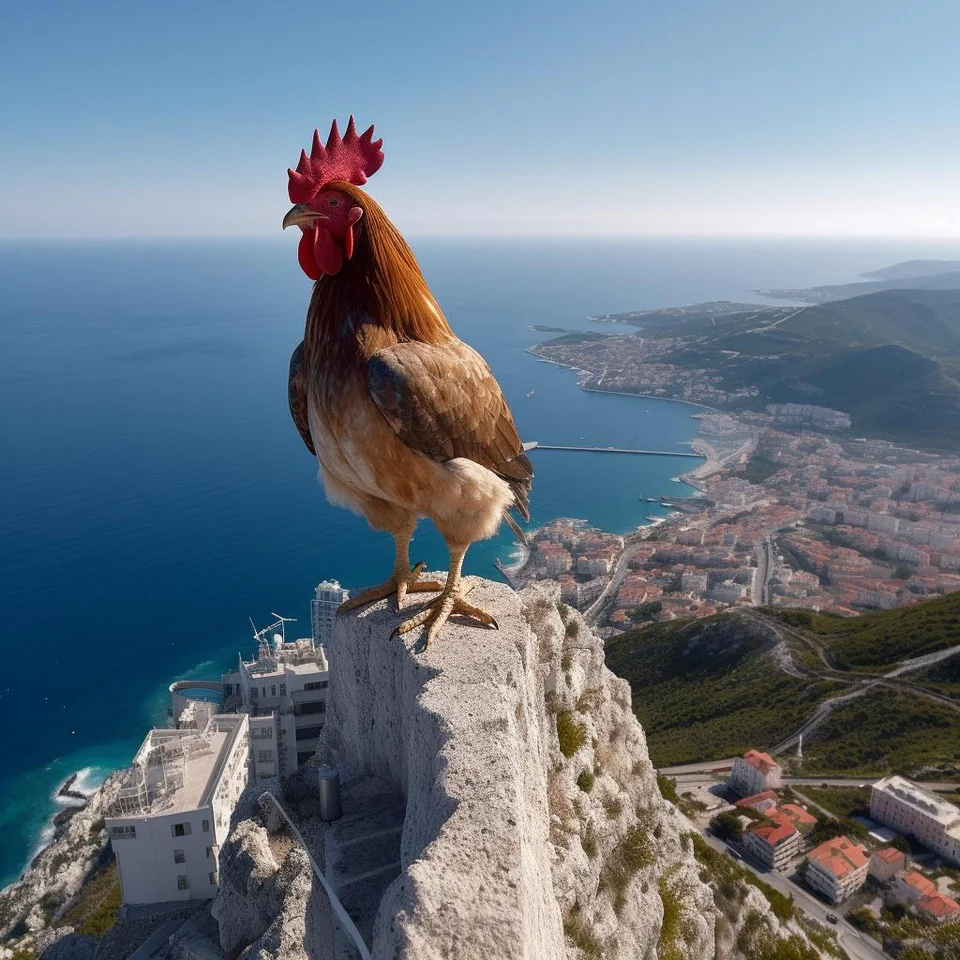 ai generated images of misspelled wonders of the world - rooster