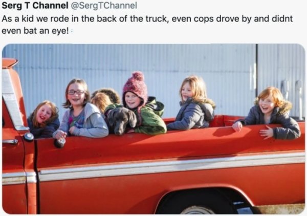 dangerous things we did as kids - car - Serg T Channel As a kid we rode in the back of the truck, even cops drove by and didnt even bat an eye!