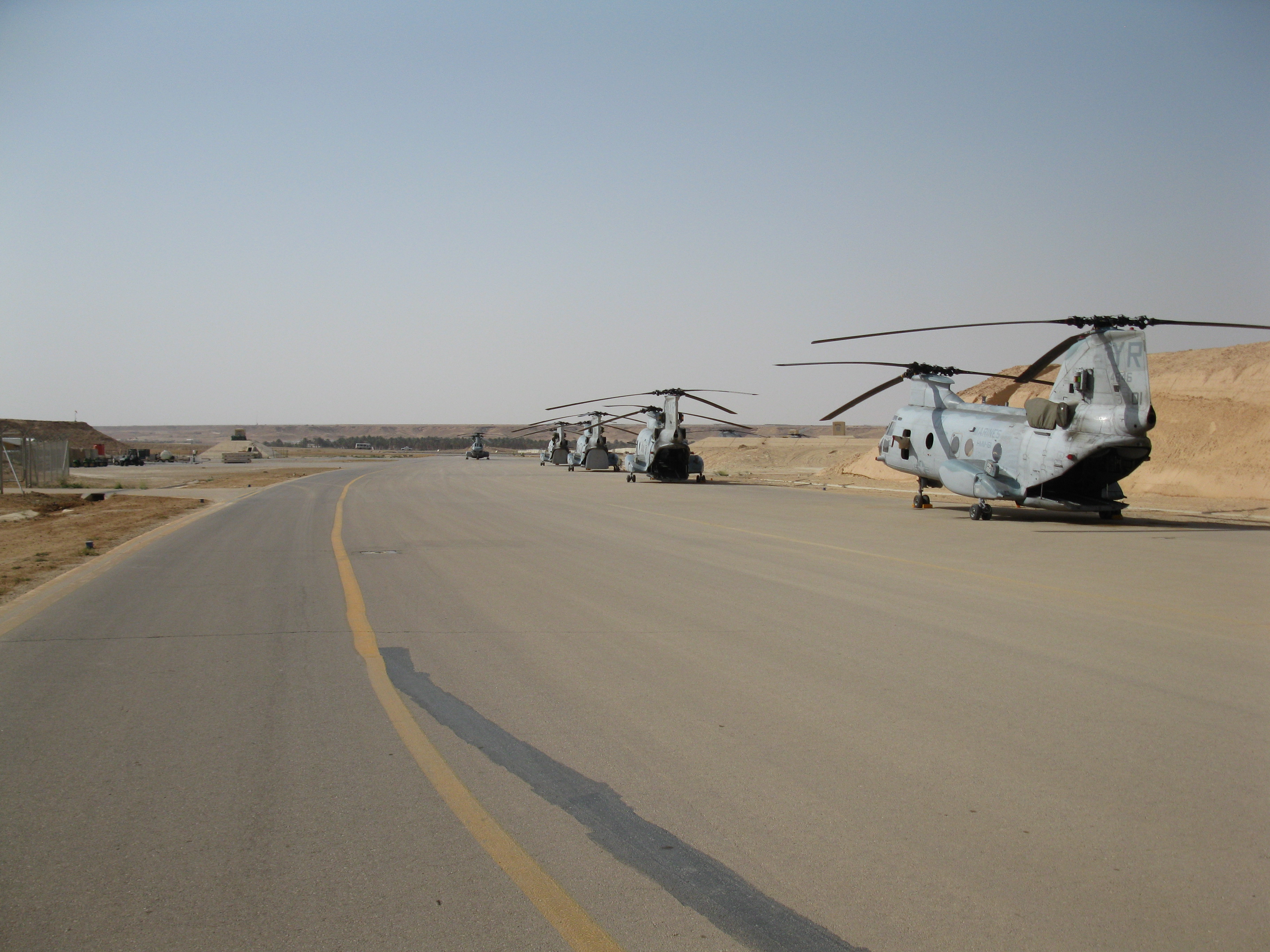 CH-46E Sea Knights on Al Assad Airbase, Iraq.