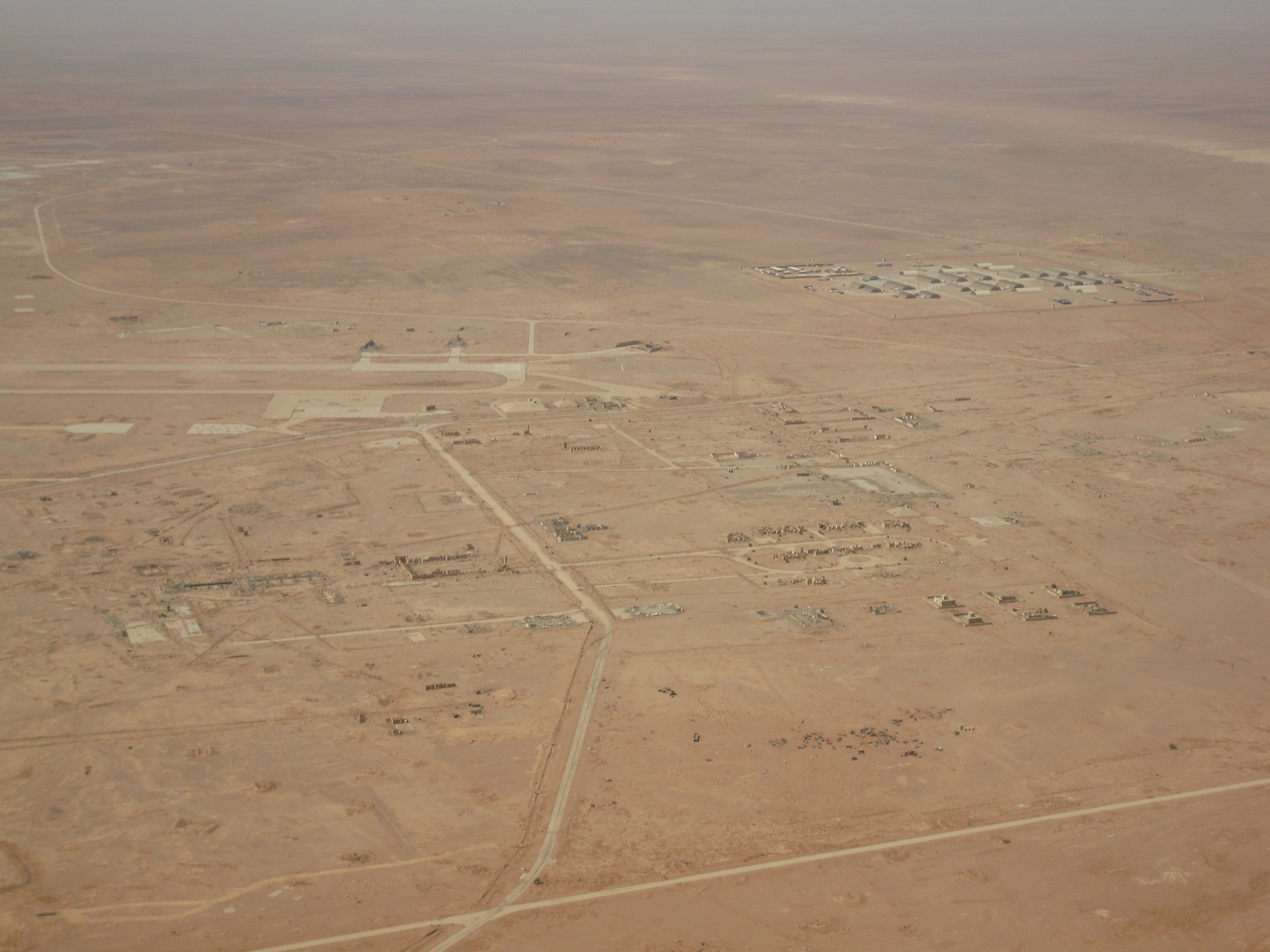 An old destroyed Iraqi airbase from the first Gulf War