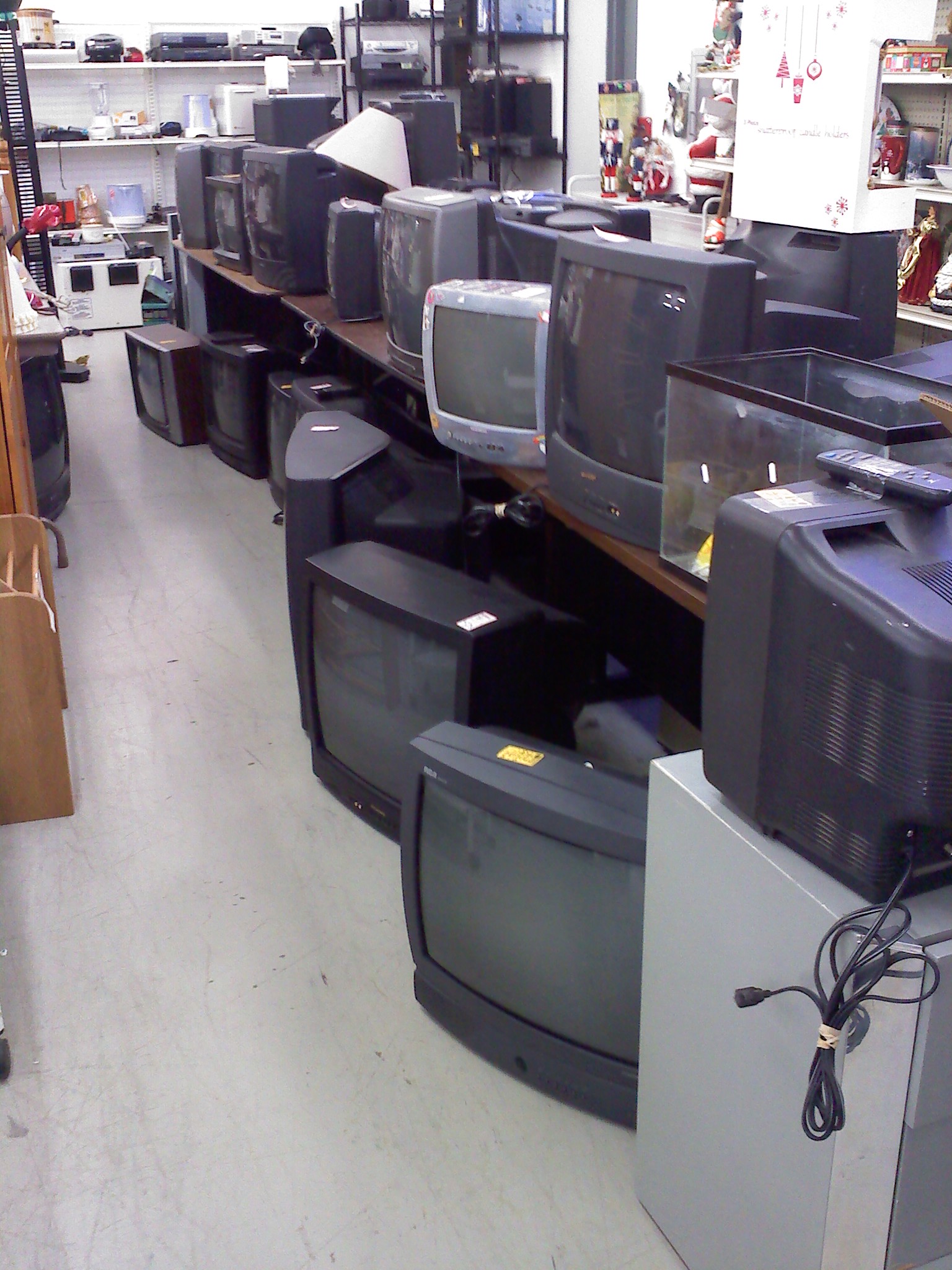 ...the graveyard for "non-flat screen" TVs