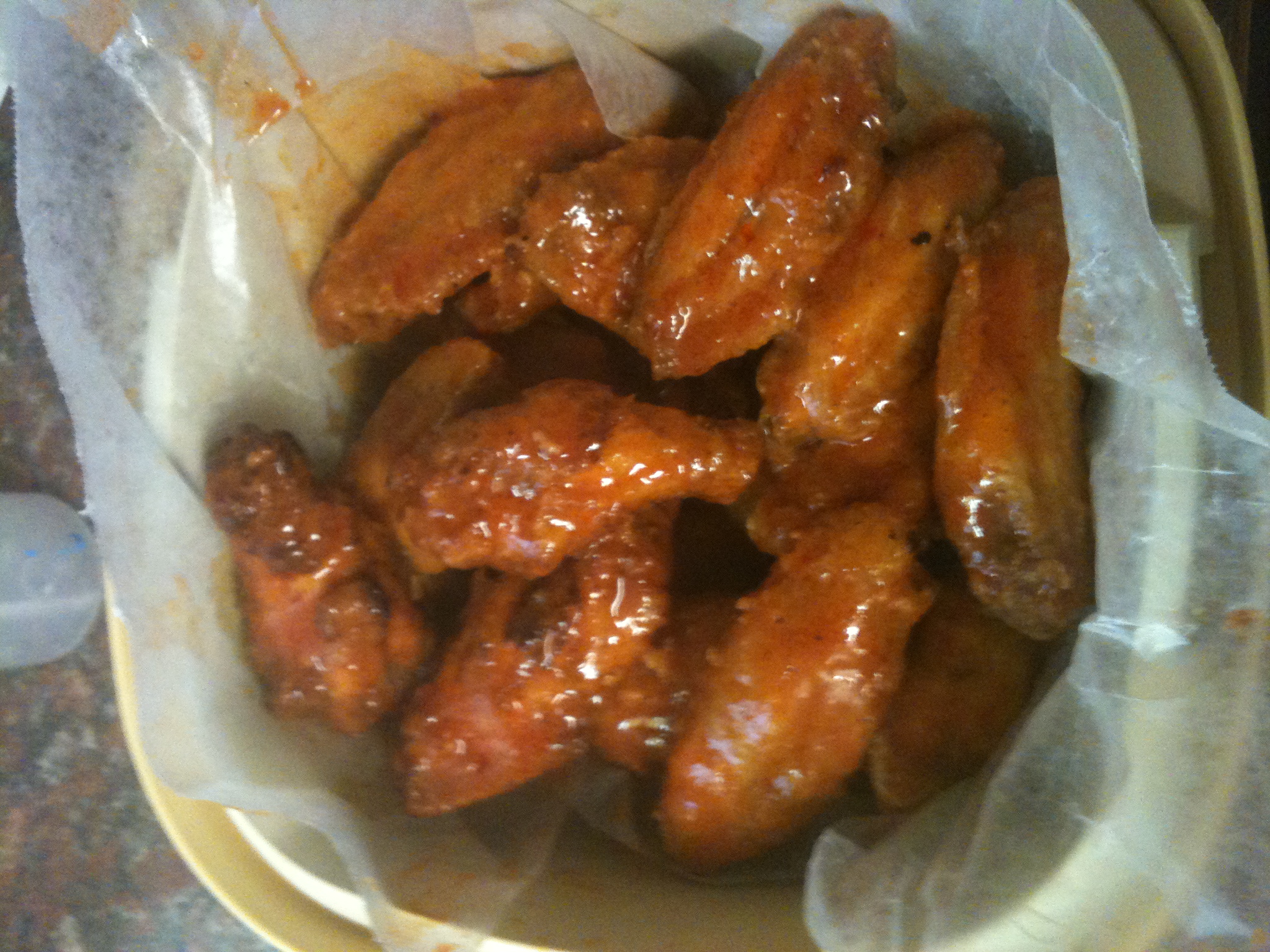 Friday May 4th. Hot wings, home made by bdoubled.