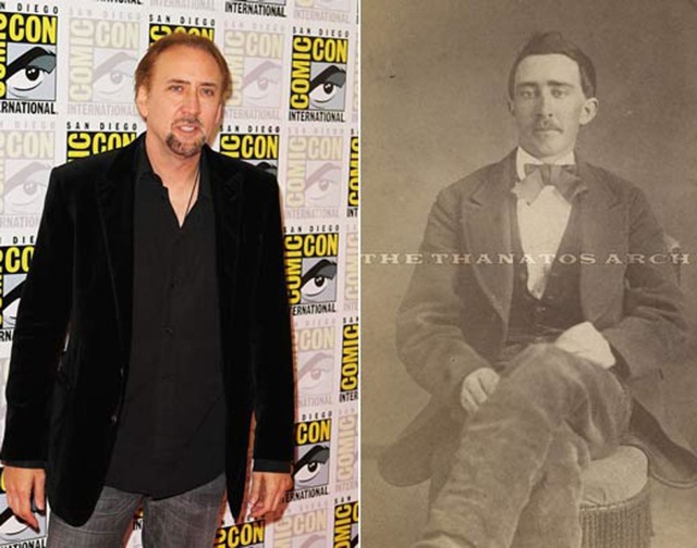 Nicholas Cage and man from the Civil War era