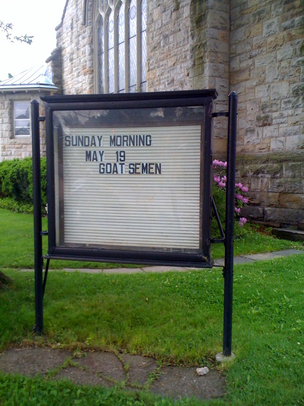 just a random church sign
