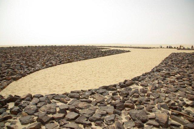 Beautiful plane crash memorial in the Nigerian desert