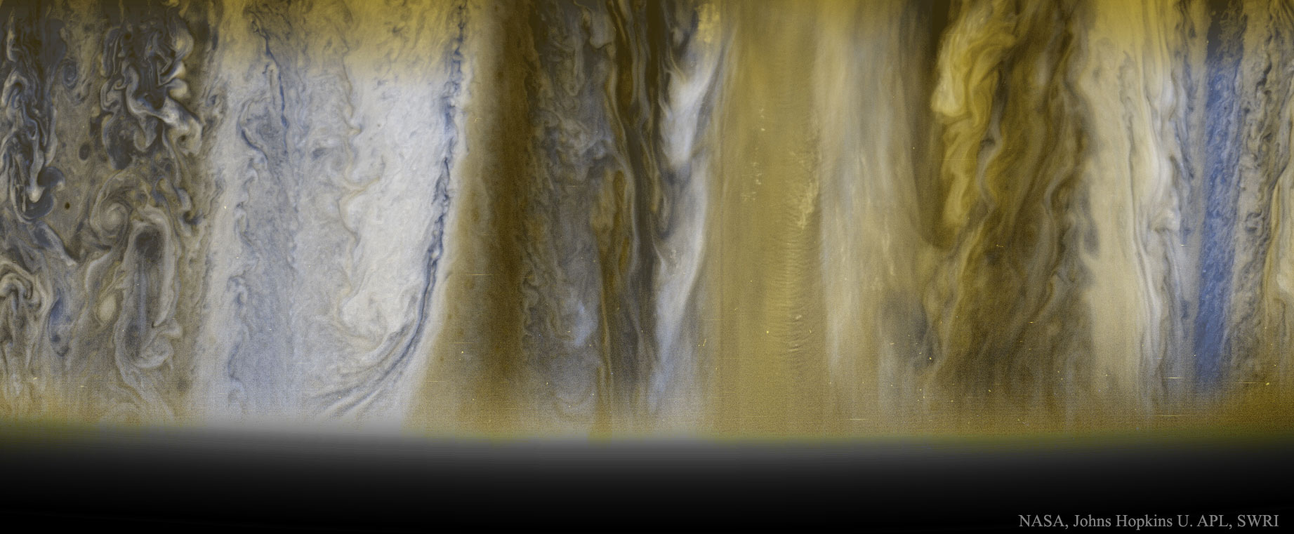 New Horizons arrives at Jupiter and takes amazing pictures of the clouds.