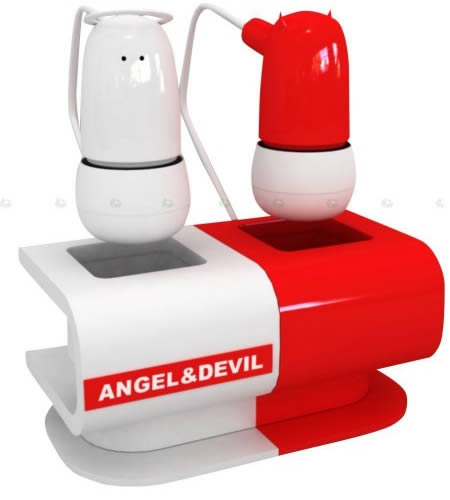 Angel and Devil earphones