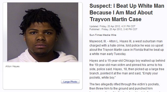 It would have been THE LAST Trayvon hate-crime, if the white dude would have shot this dirtbag dead as well.