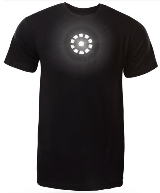 Light up LED Iron Man Shirt. Removable batteries for washing. SHUT UP AND TAKE MY MONEY!