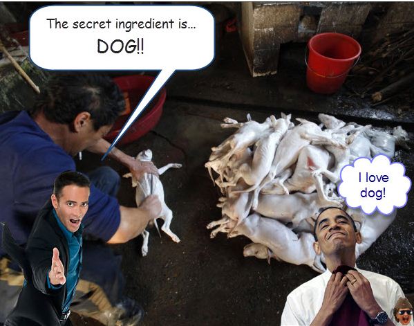 Obama Eating DOG